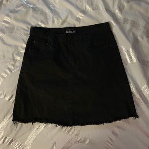 Black Denim Skirt